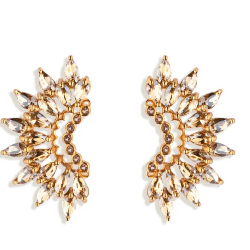 Mignonne Gavigan Crystal Madeline Crescent Earrings